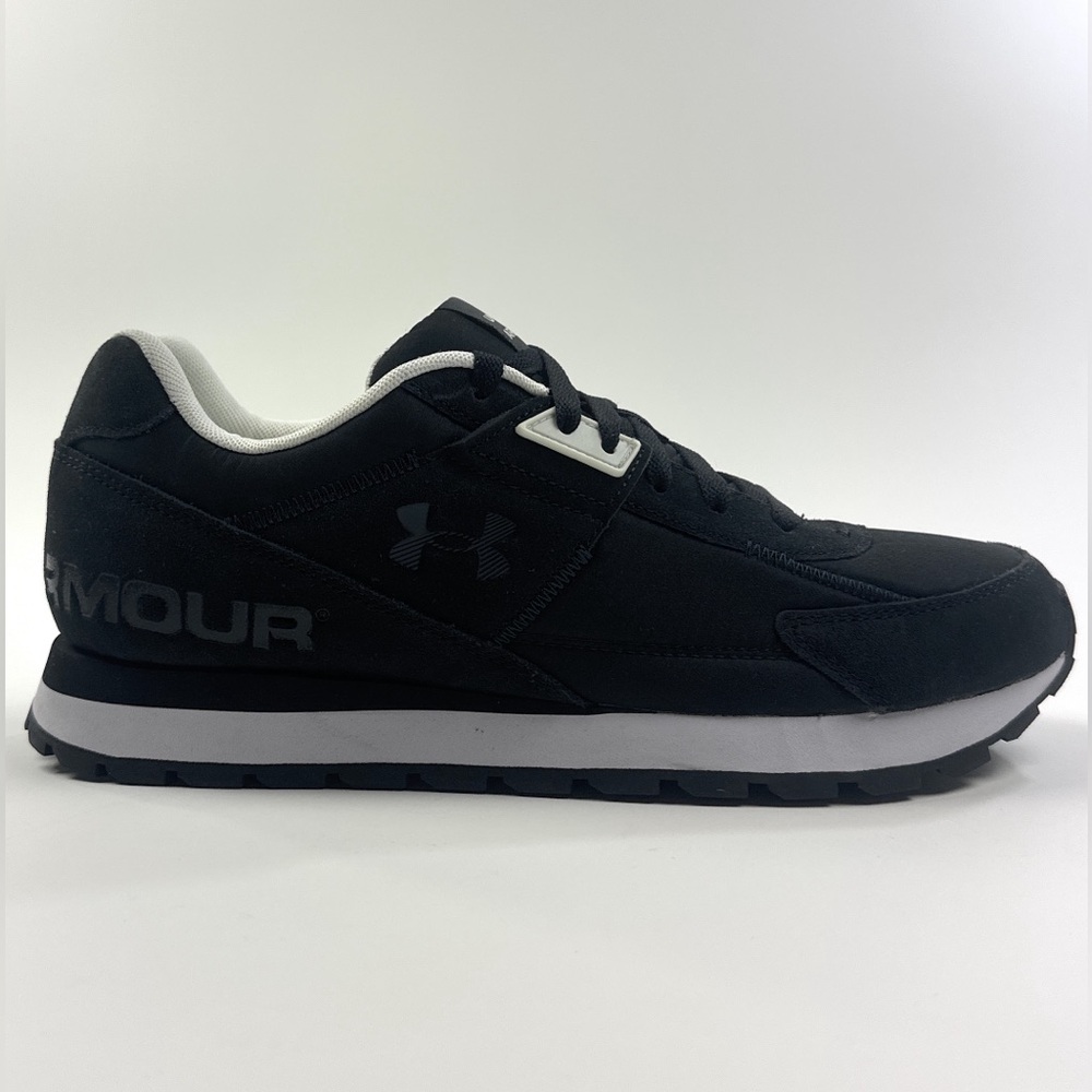 Under Armour Essential Runner Black White Men Shoes Running Athletic 3028408-001